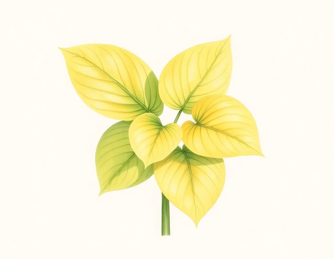Watercolor illustration of Hosta 'Dream Angel'