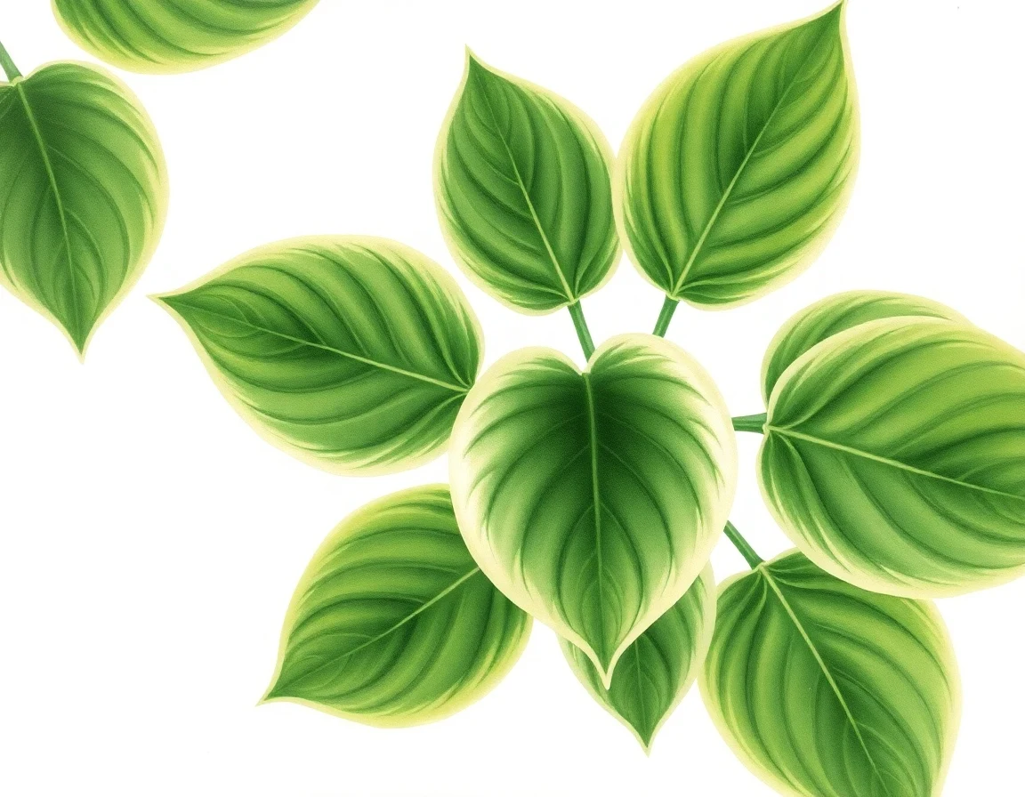 Watercolor illustration of Hosta 'Dreamland'