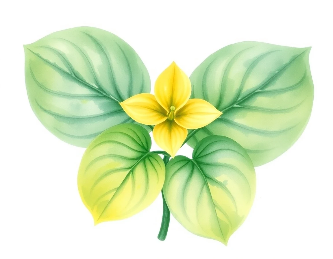 Watercolor illustration of Hosta 'Duane's Song'