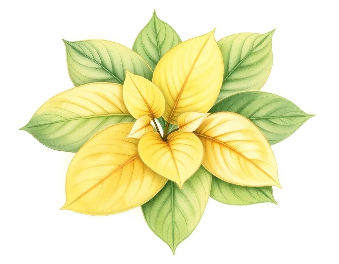 Watercolor illustration of Hosta 'Dubious Behavior'