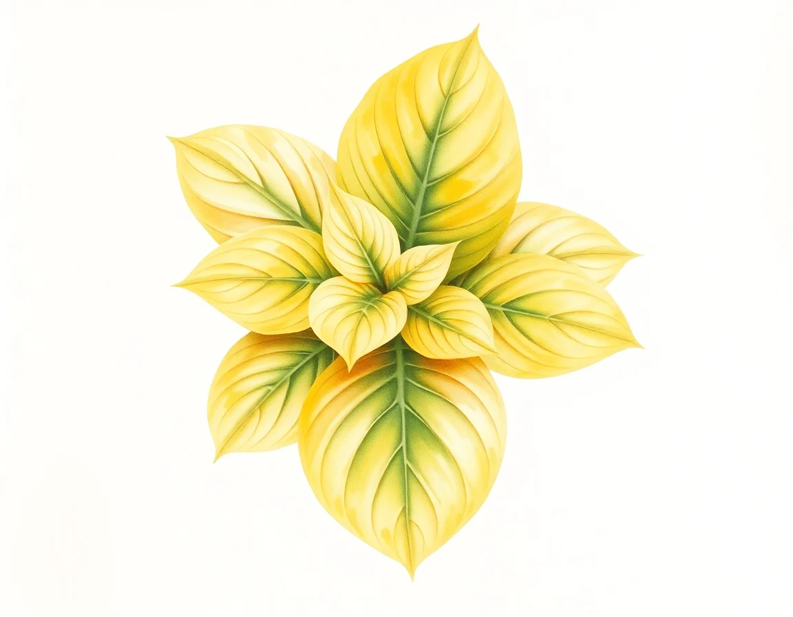 Watercolor illustration of Hosta 'Dune Boy'