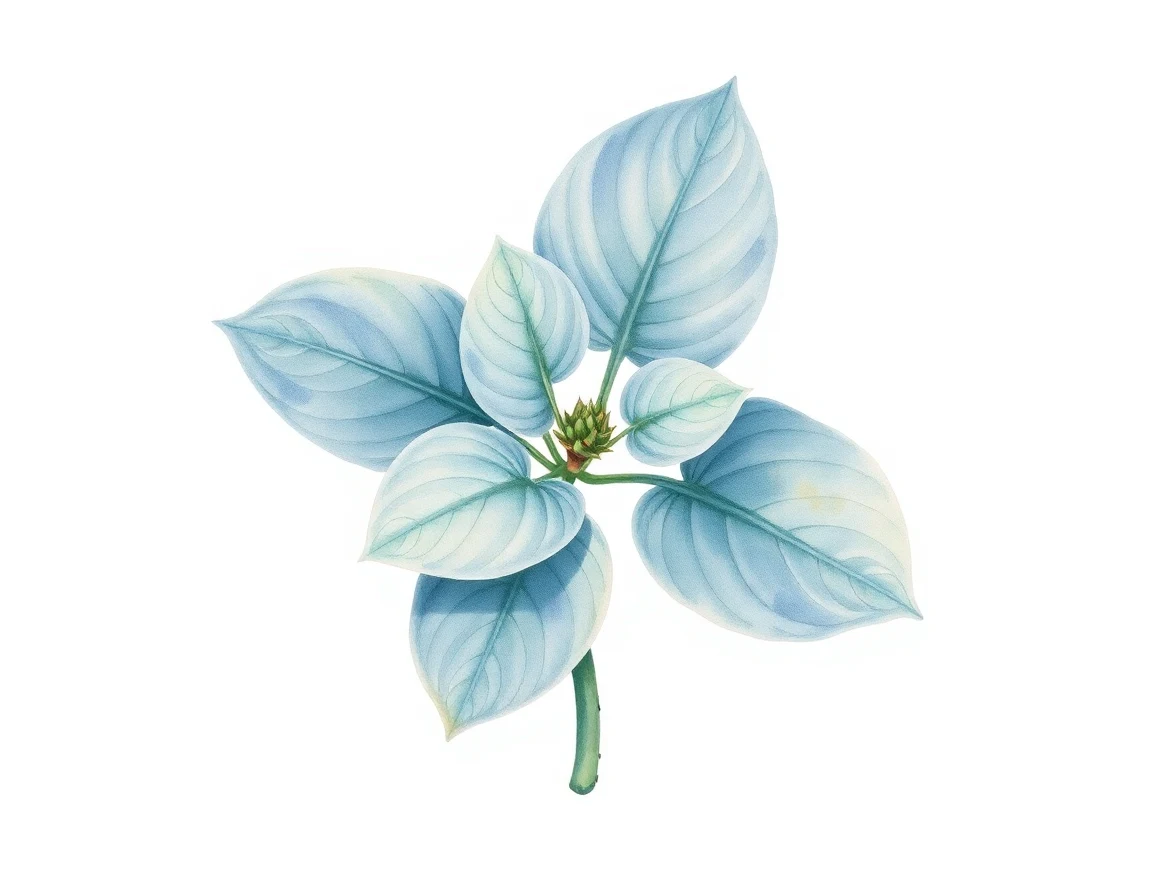 Watercolor illustration of Hosta 'Dustin More'