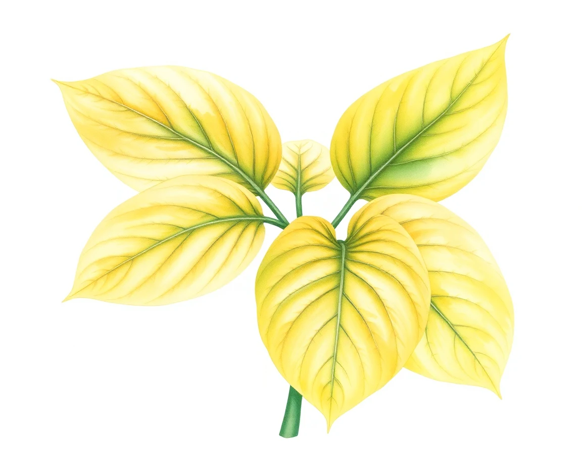 Watercolor illustration of Hosta 'Eagle's Nest'