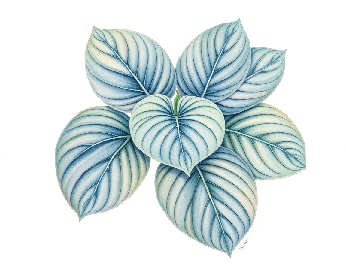 Watercolor illustration of Hosta 'El Dorado'