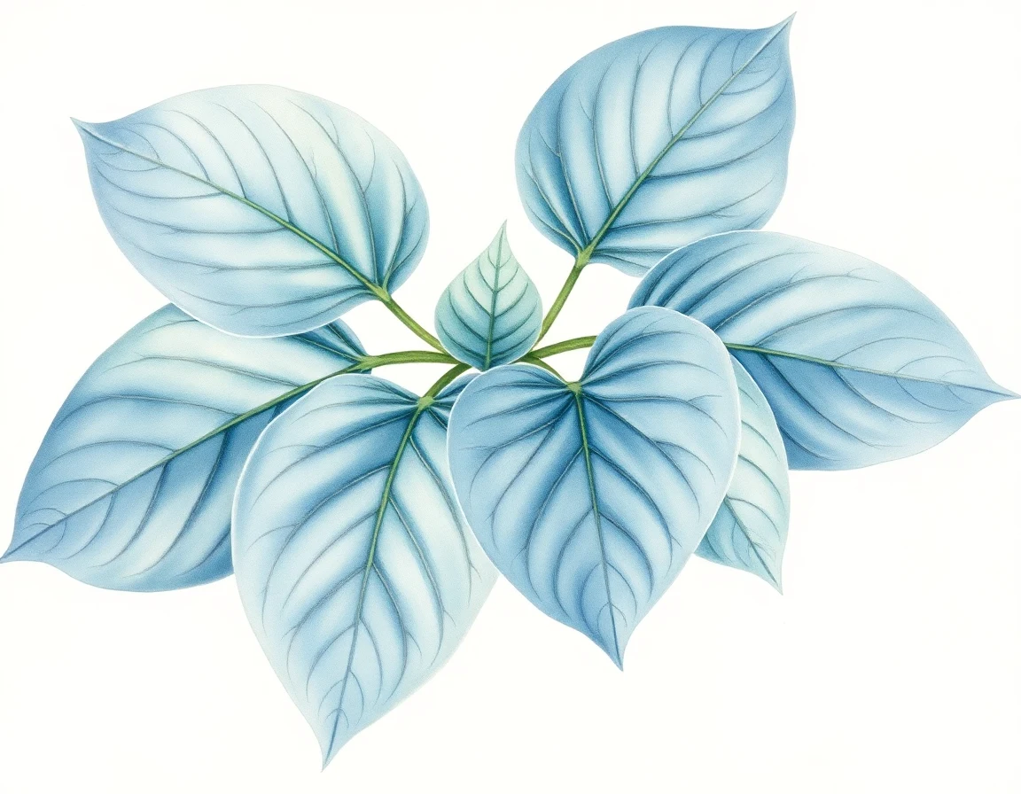 Watercolor illustration of Hosta 'Eleanor J. Reath'