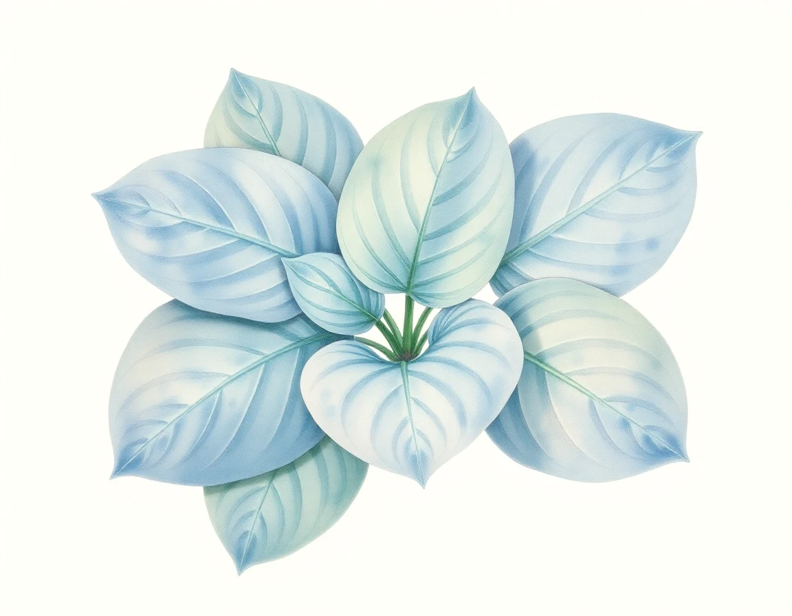 Watercolor illustration of Hosta 'Elisabeth'