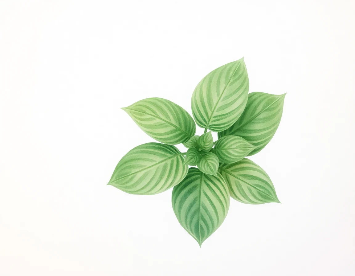Watercolor illustration of Hosta 'Elizabeth DeBird'