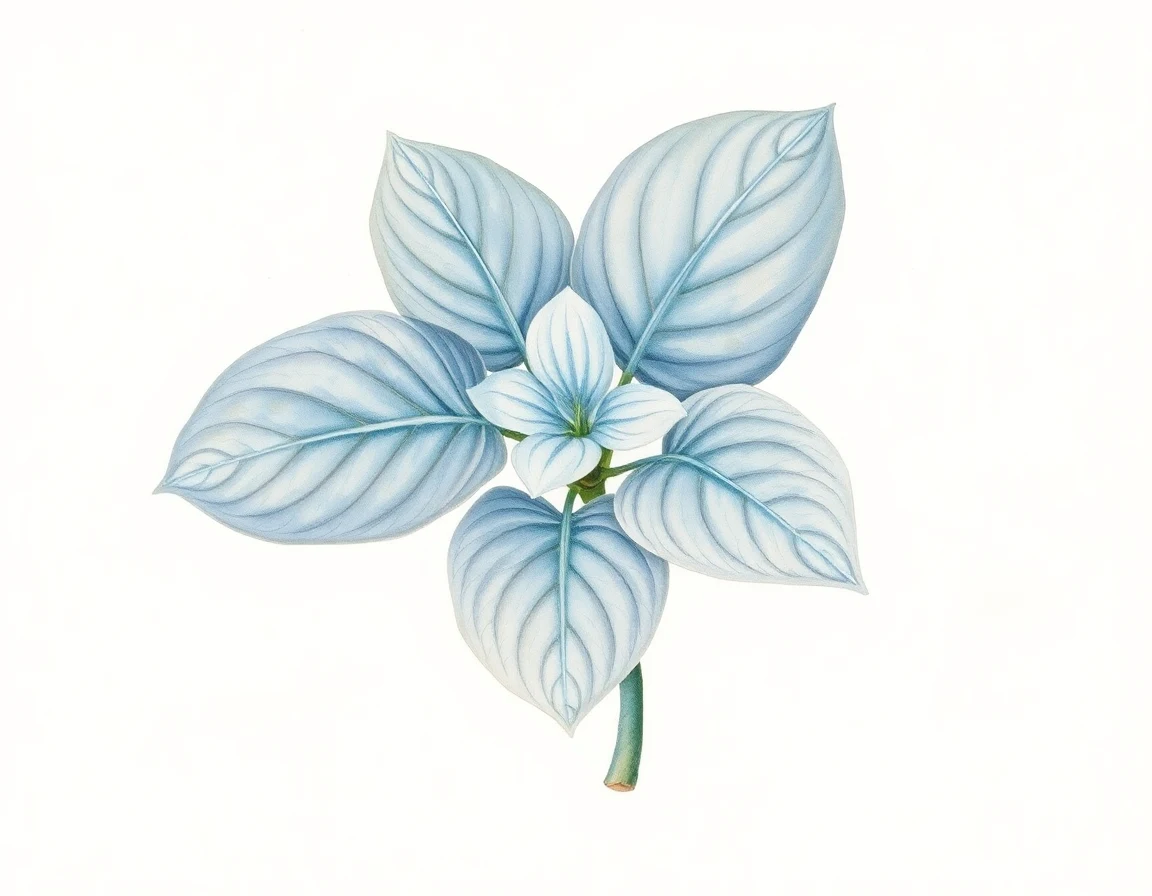 Watercolor illustration of Hosta 'Elizabeth Levy'