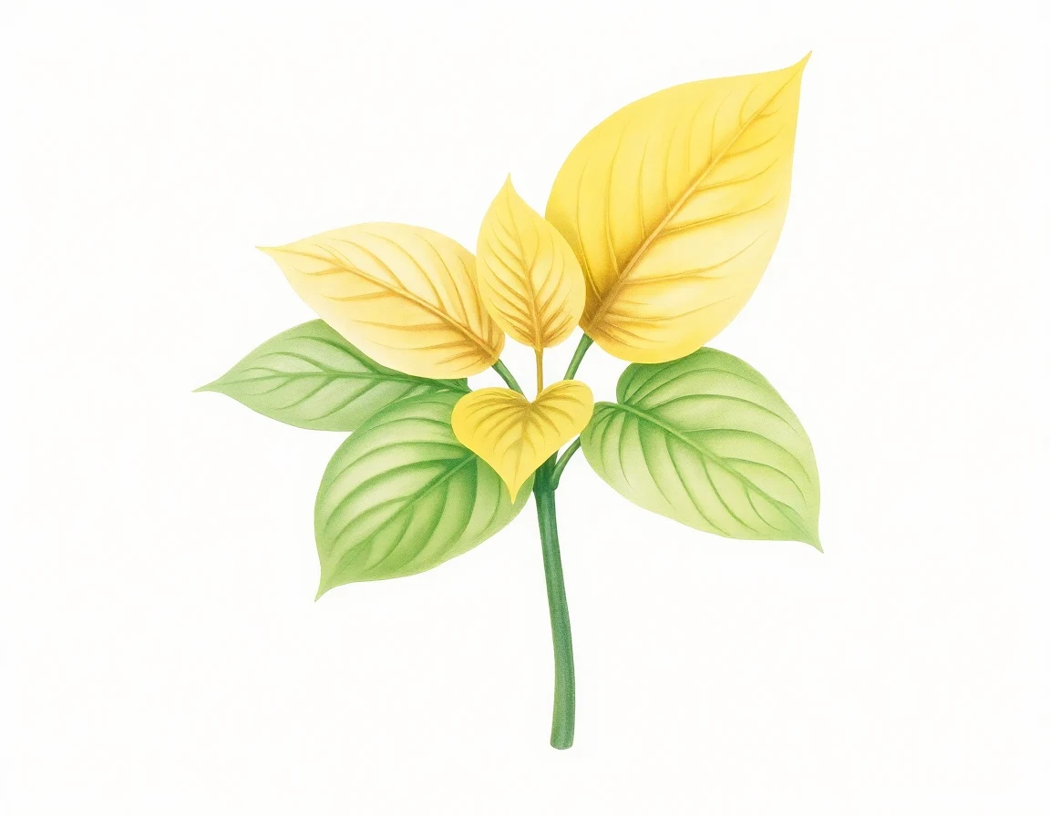Watercolor illustration of Hosta 'Ellerbroek'