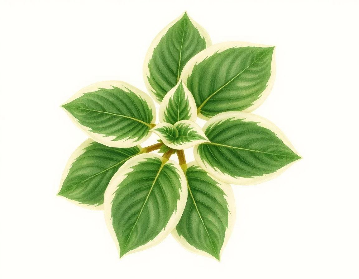 Watercolor illustration of Hosta 'Emma Miriam Brown'