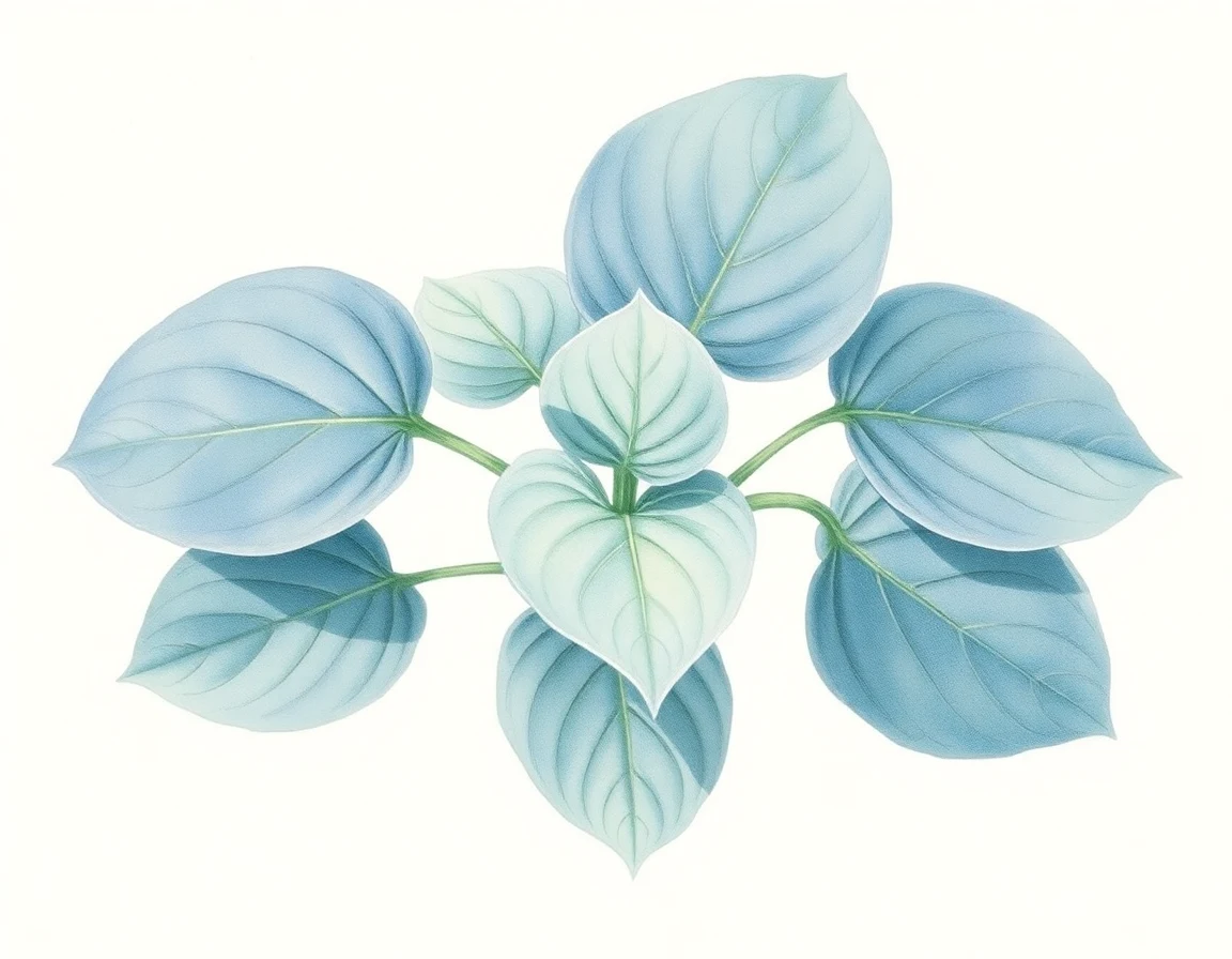 Watercolor illustration of Hosta 'Erotica'