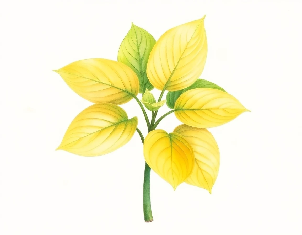 Watercolor illustration of Hosta 'Eternal Father'