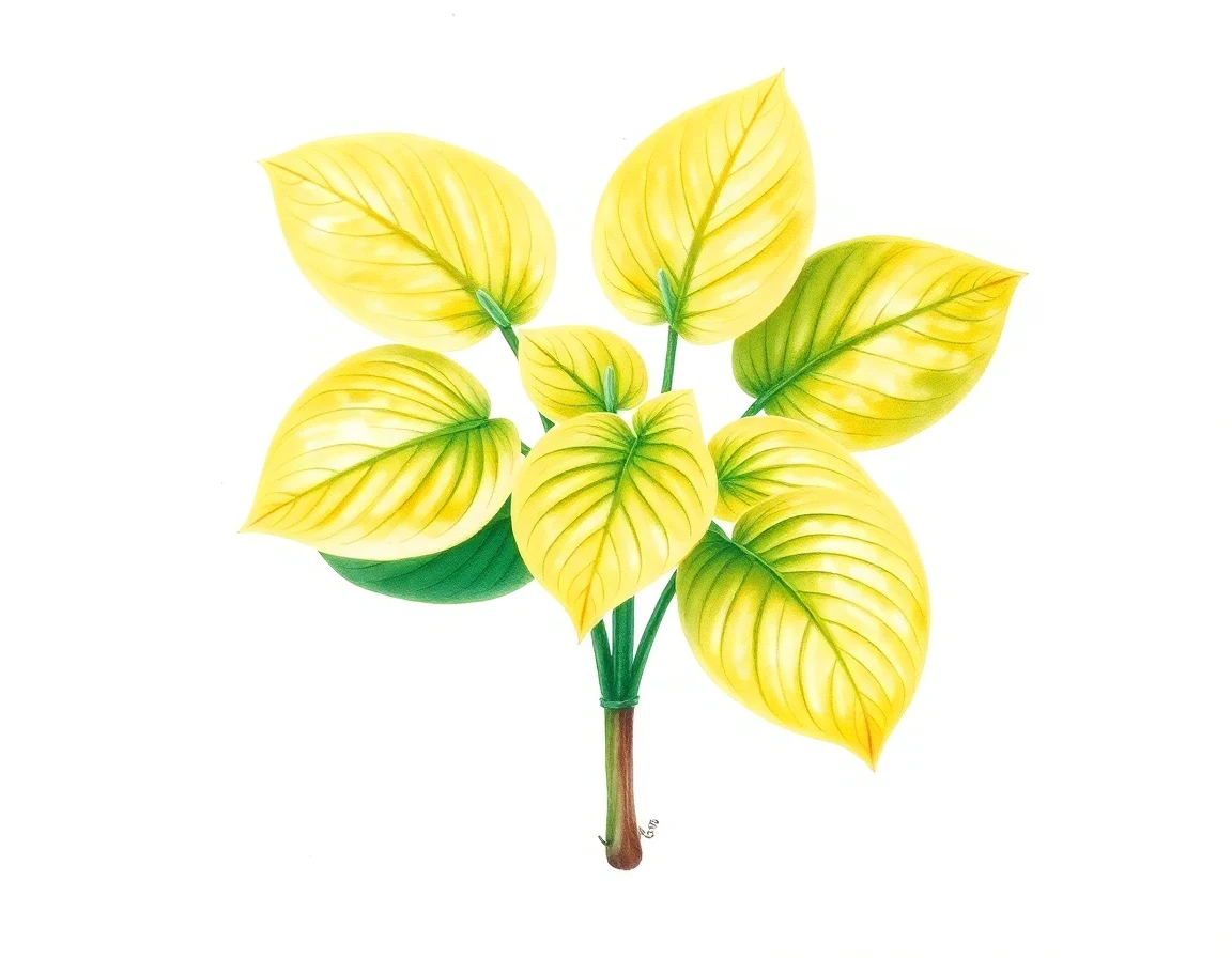 Watercolor illustration of Hosta 'Eye Never'