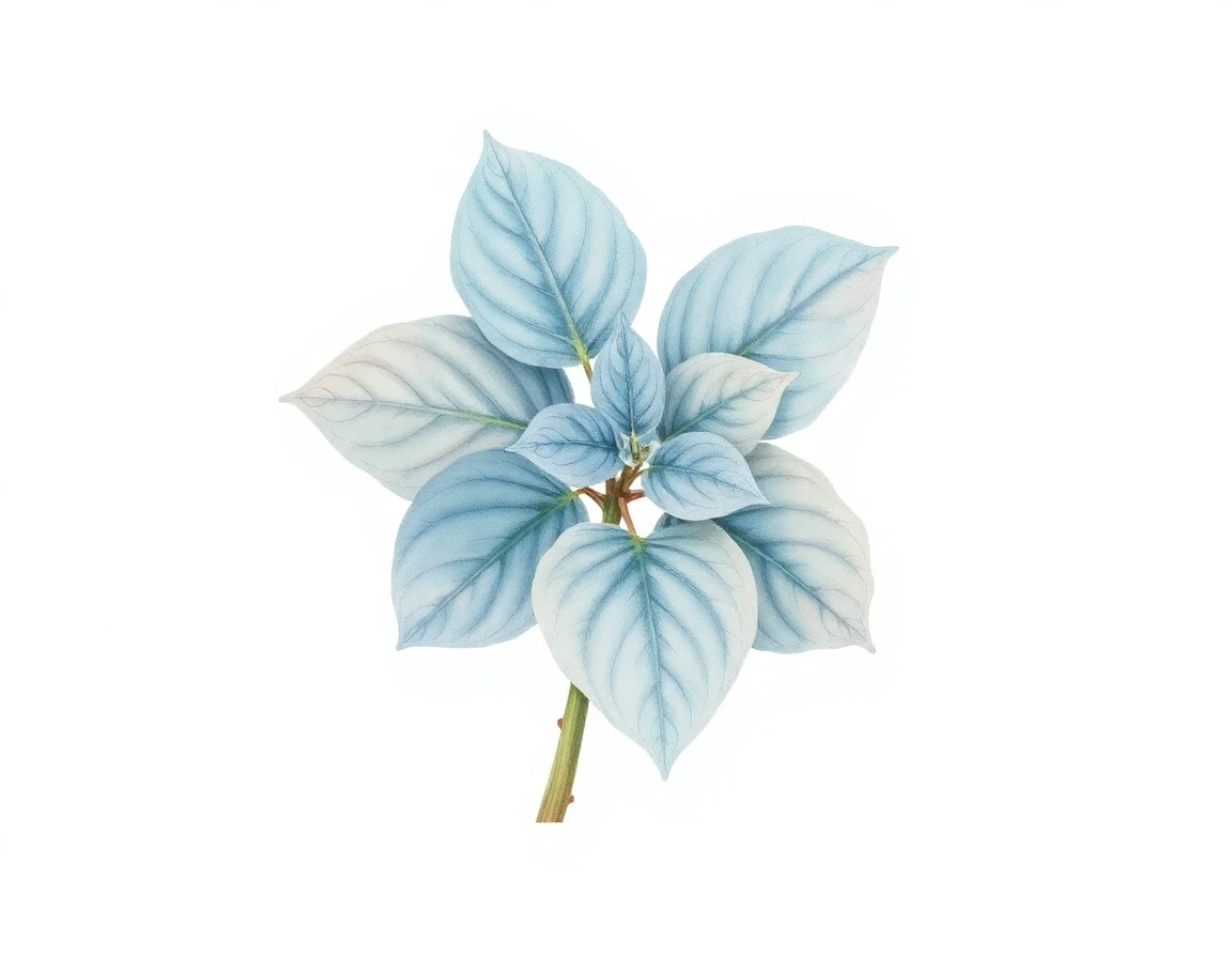 Watercolor illustration of Hosta 'Fall Dazzler'