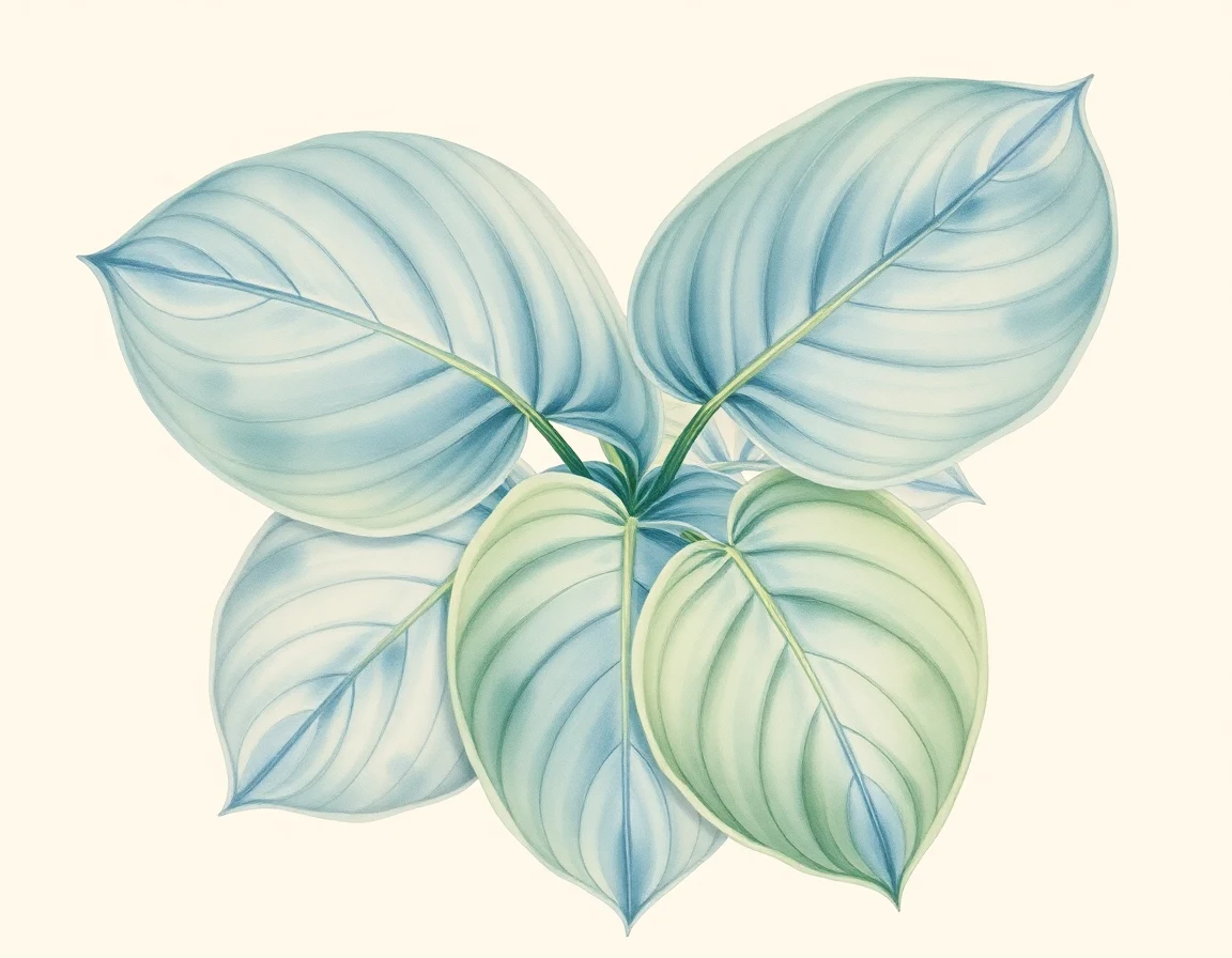 Watercolor illustration of Hosta 'Fantastic'