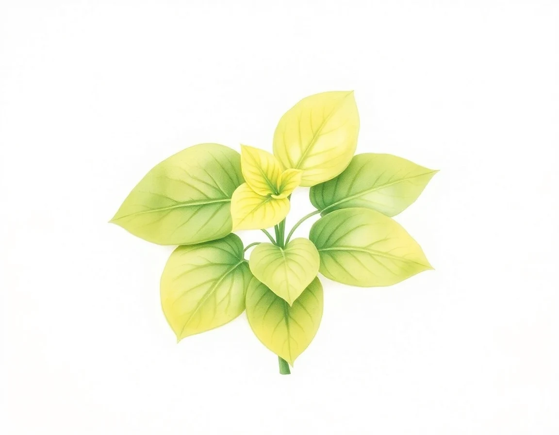 Watercolor illustration of Hosta 'Faye Coble'
