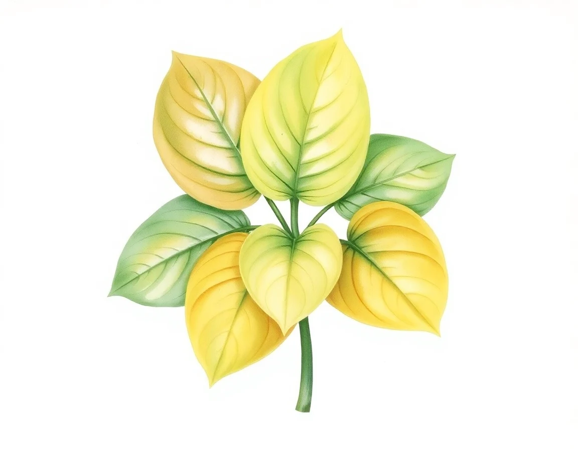 Watercolor illustration of Hosta 'Fiftieth Anniversary'