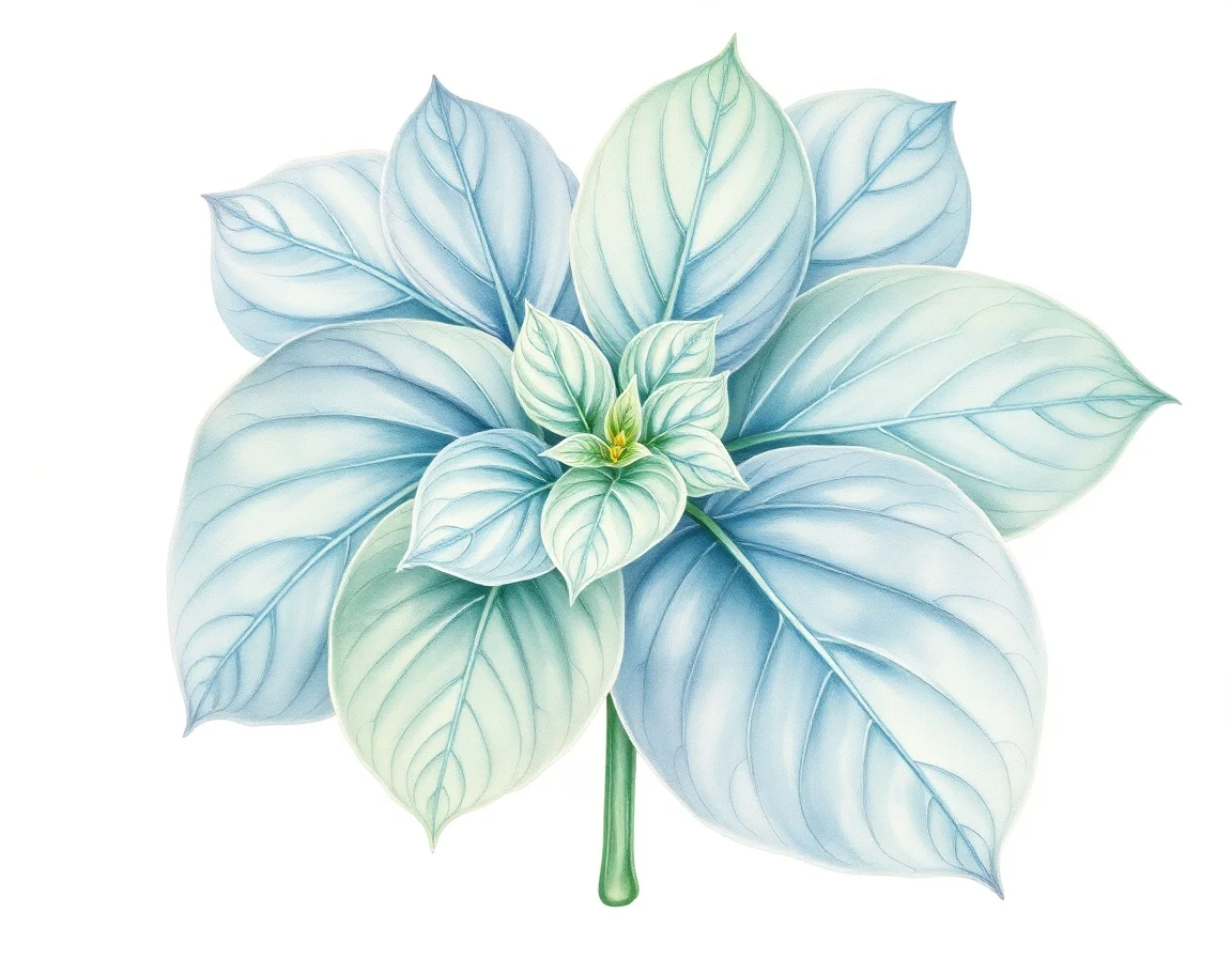 Watercolor illustration of Hosta 'Final Summation'