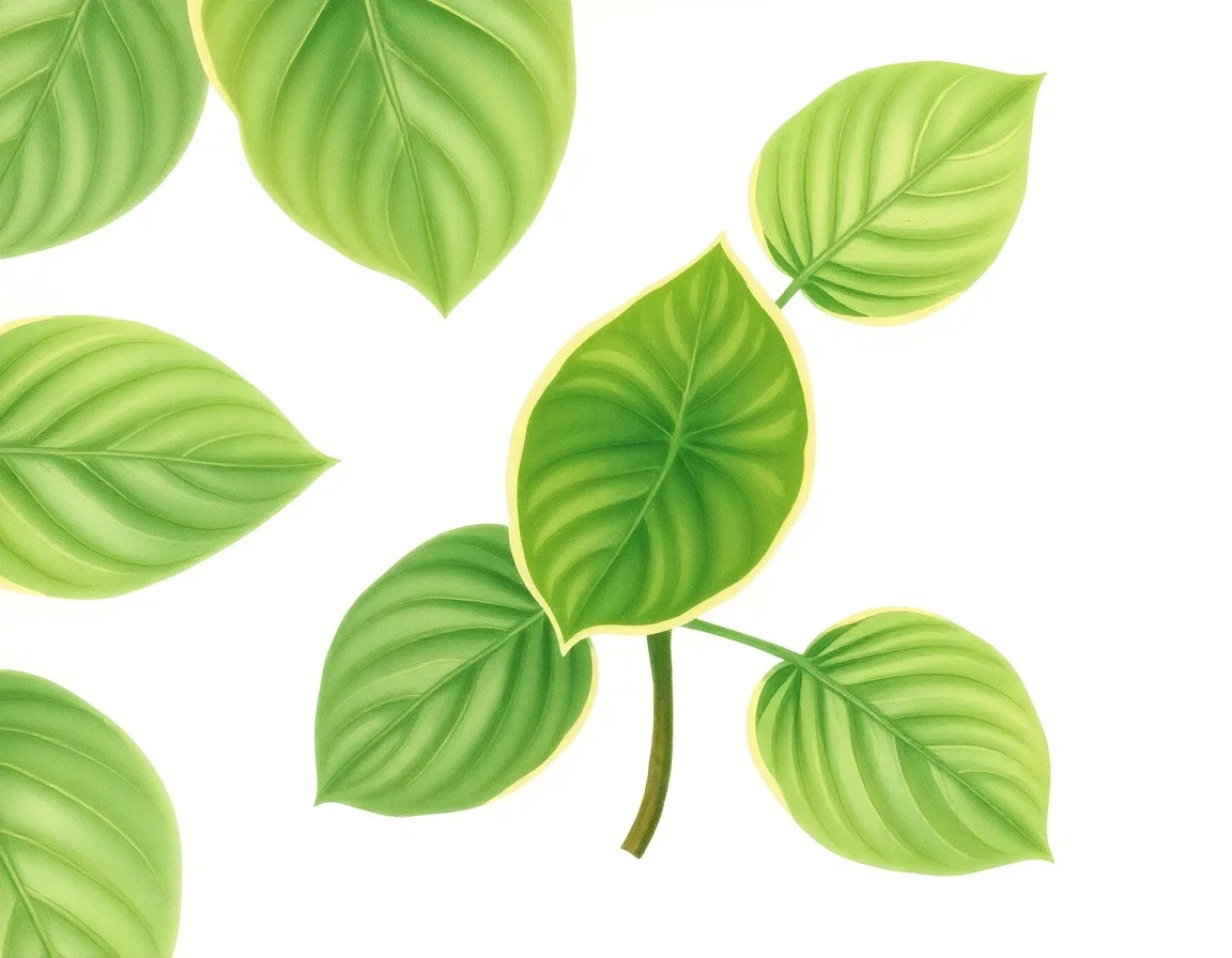 Watercolor illustration of Hosta 'First Impressions'