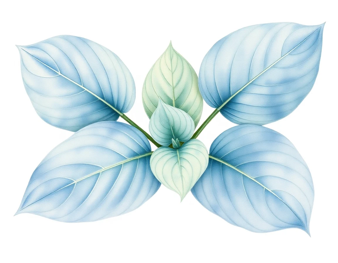 Watercolor illustration of Hosta 'Flanders Passion'