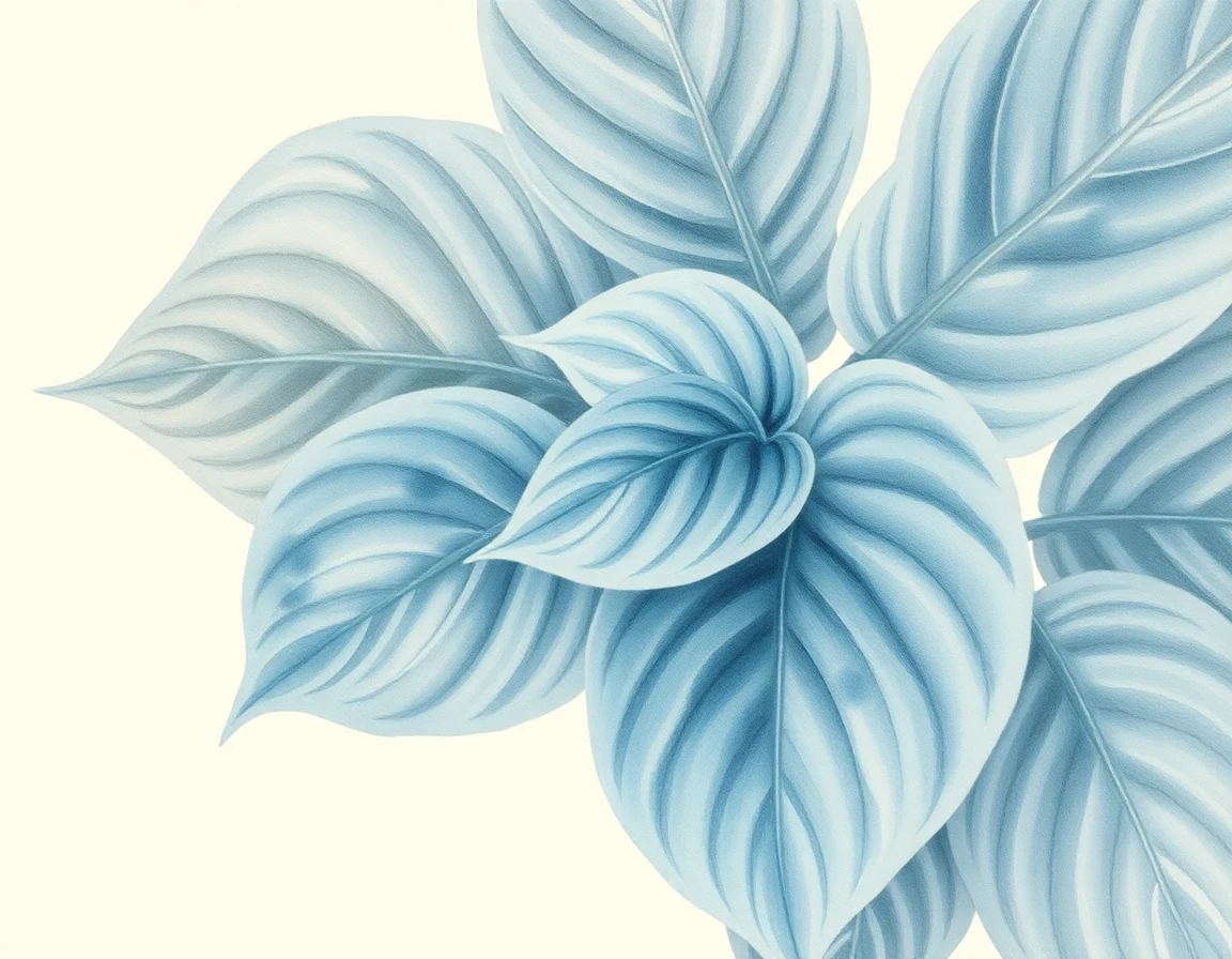Watercolor illustration of Hosta 'Fleeta Brownell Woodroffe'