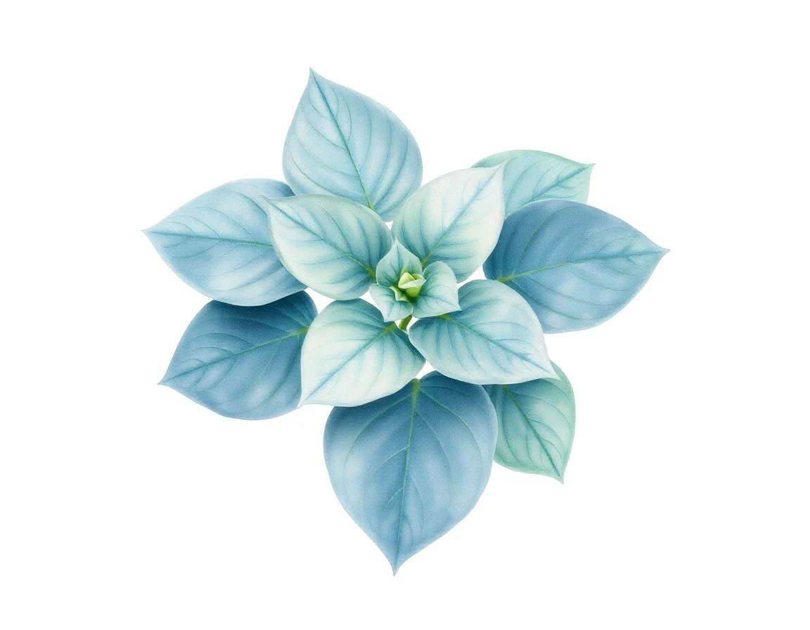 Watercolor illustration of Hosta 'Flemish Gold'