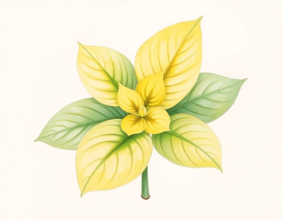 Watercolor illustration of Hosta 'Fort Knox'