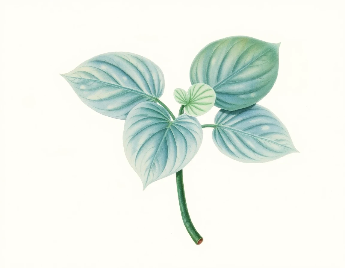Watercolor illustration of Hosta 'Fort Salonga'