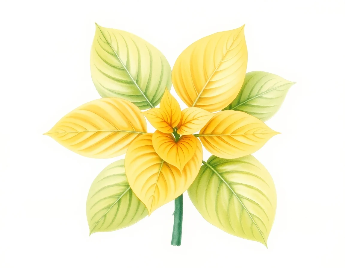 Watercolor illustration of Hosta 'Fragrant Flame'