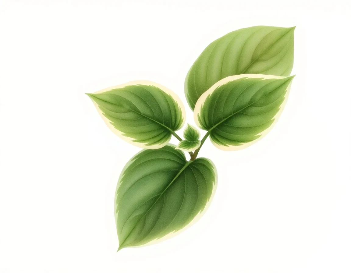 Watercolor illustration of Hosta 'Fragrant Light'