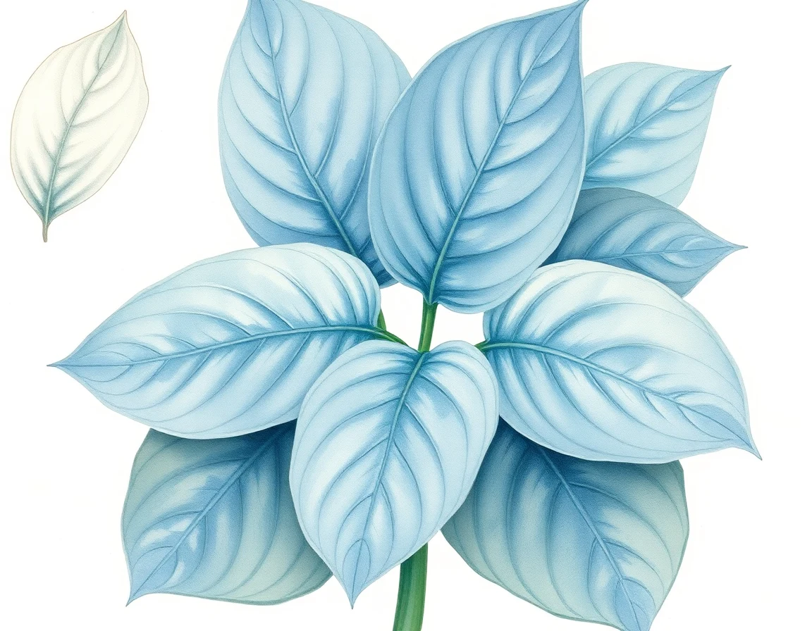 Watercolor illustration of Hosta 'Franz Radzicki'
