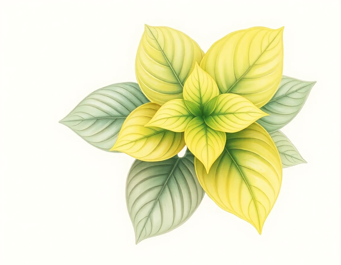 Watercolor illustration of Hosta 'Friends'