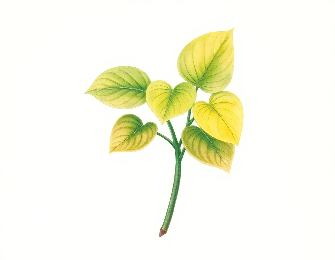 Watercolor illustration of Hosta 'Gable's Gold'