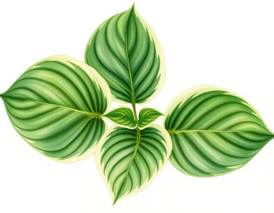 Watercolor illustration of Hosta 'Ganny Sandy'