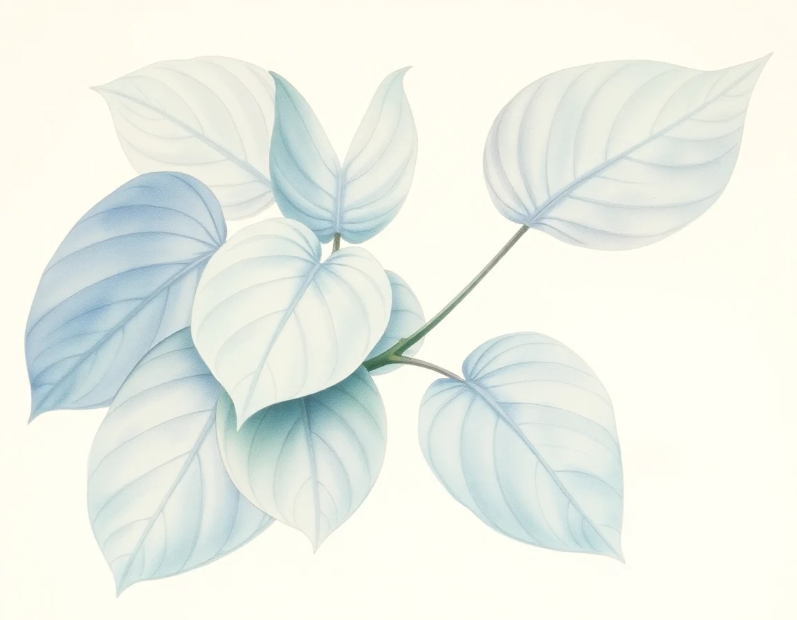 Watercolor illustration of Hosta 'Garden Treasure'