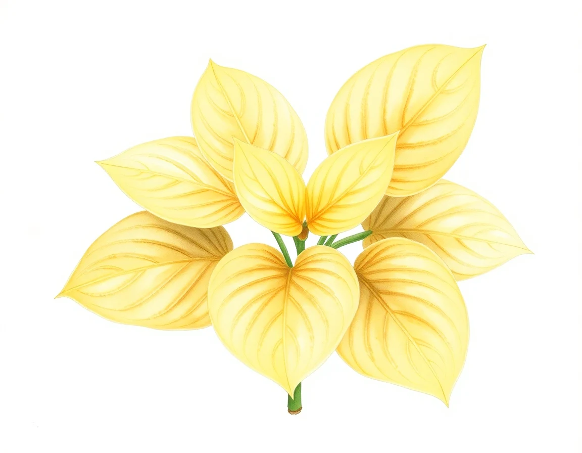 Watercolor illustration of Hosta 'Gary Rolls'