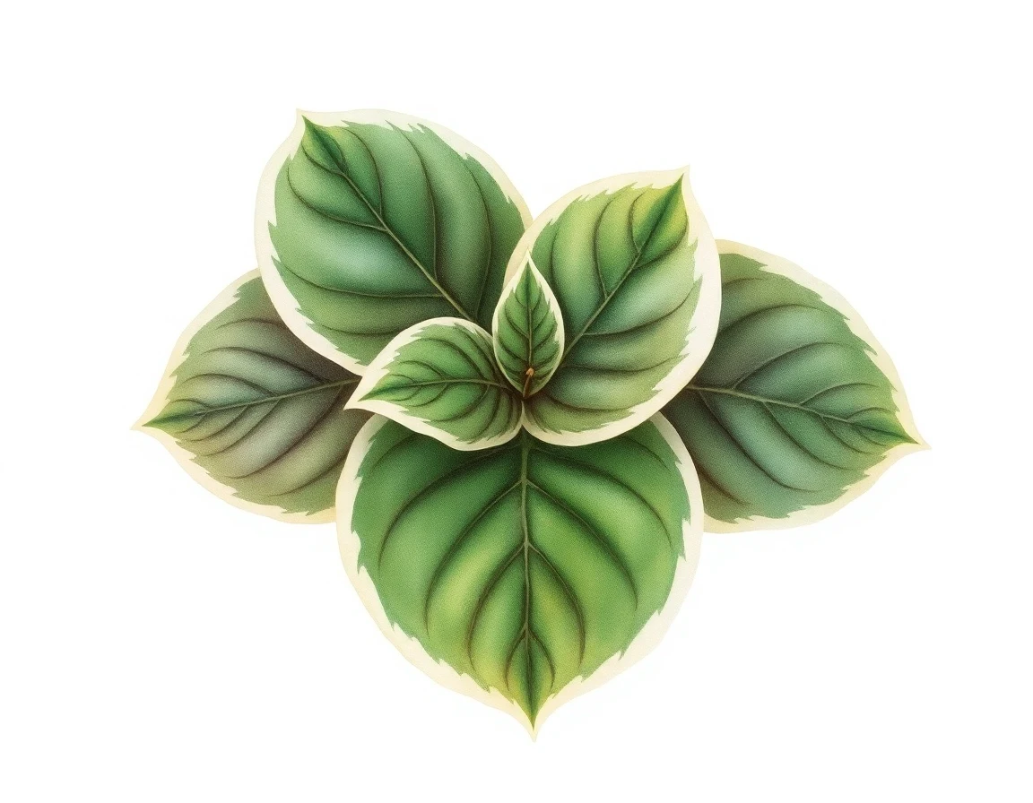 Watercolor illustration of Hosta 'Gay Feather'