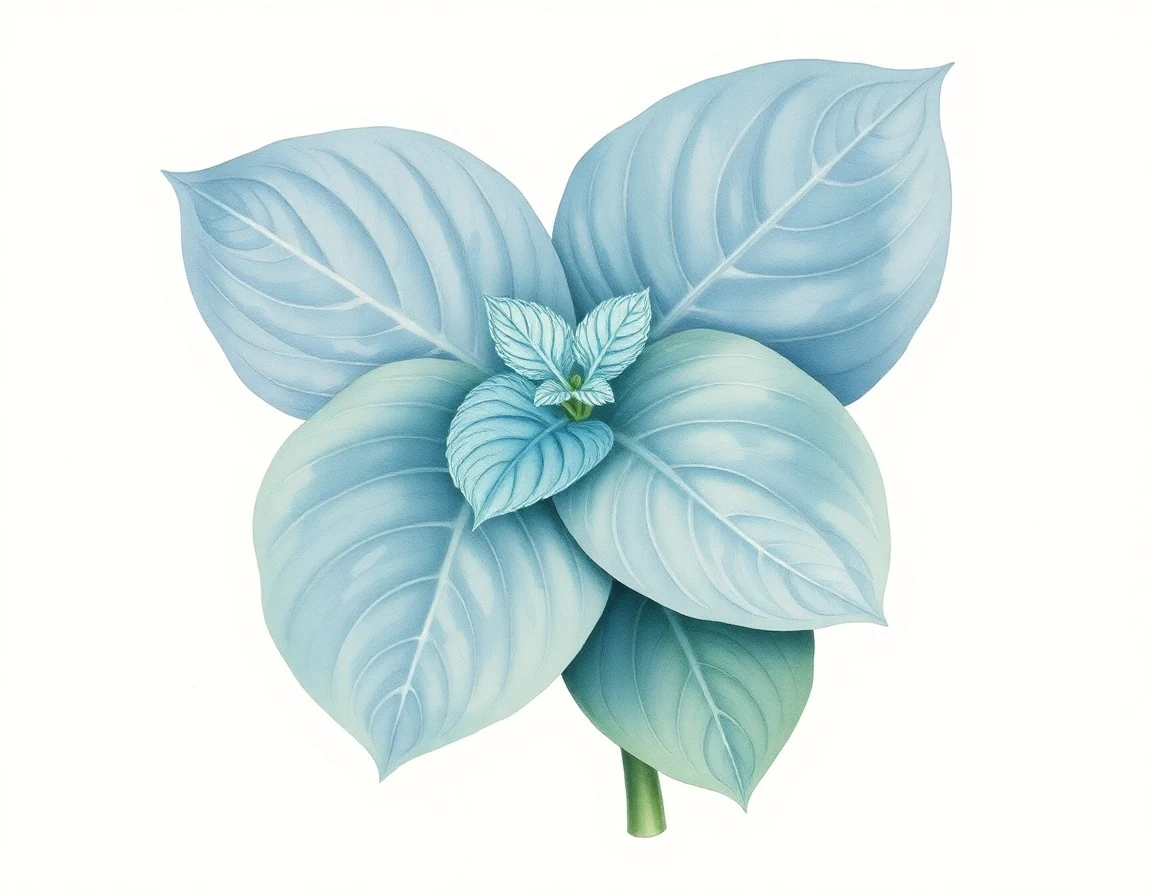 Watercolor illustration of Hosta 'Gift of Sight'