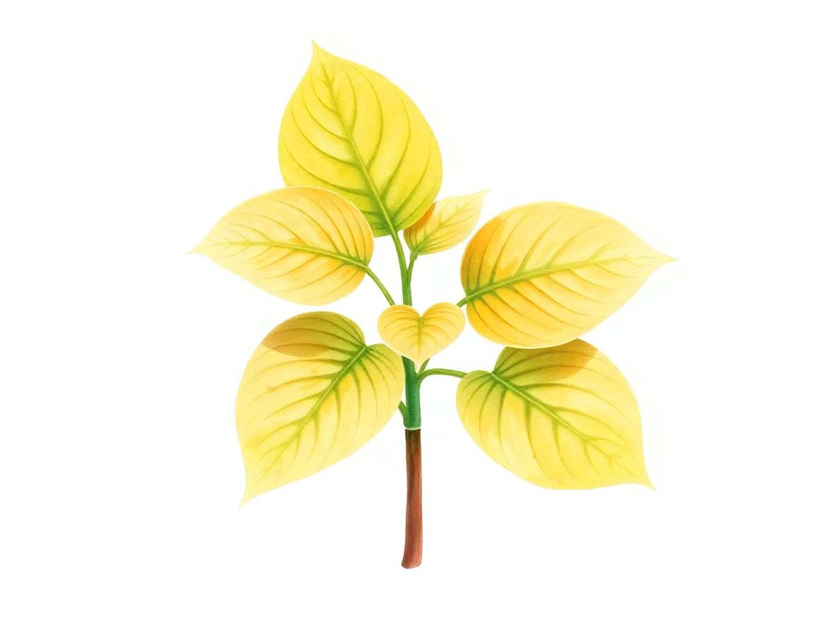 Watercolor illustration of Hosta 'Glad Rags'