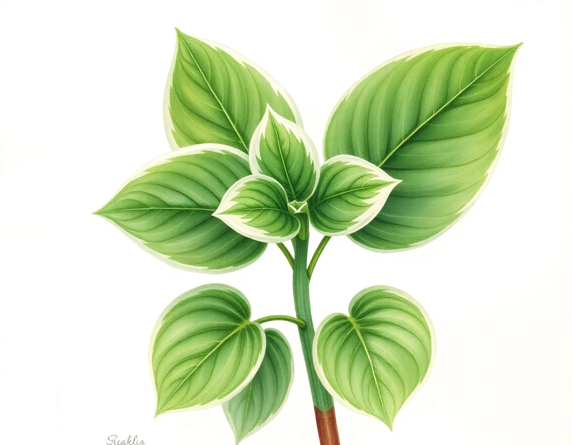Watercolor illustration of Hosta 'Glass Slipper'