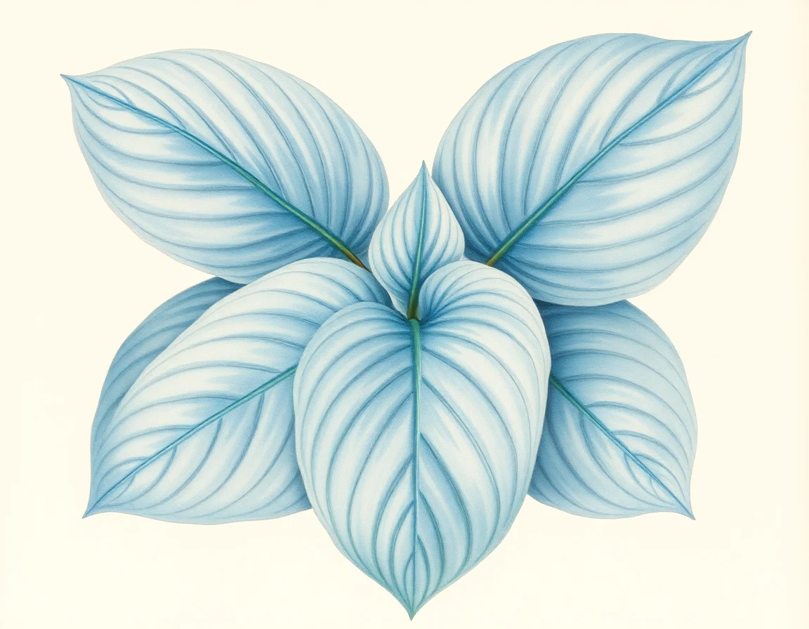 Watercolor illustration of Hosta 'Glen Eyeful Tower'