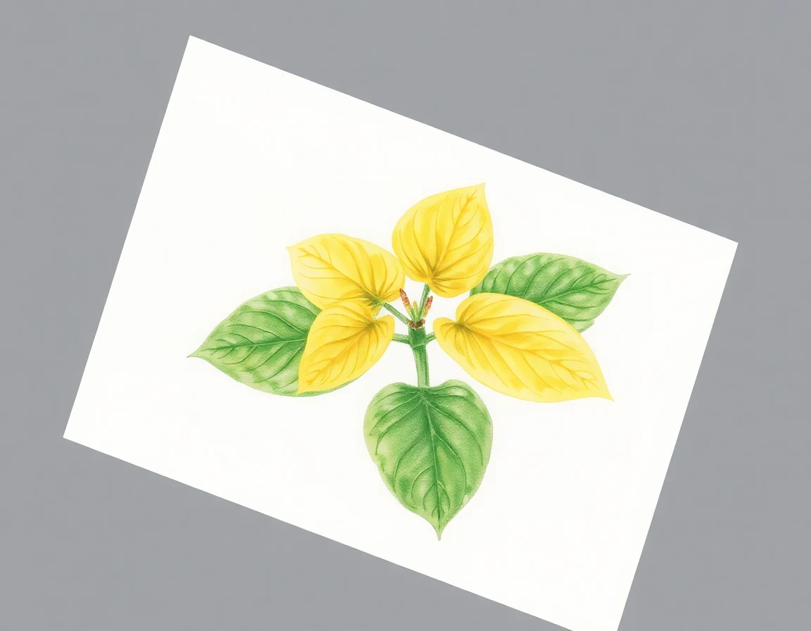 Watercolor illustration of Hosta 'Glen Tiara'