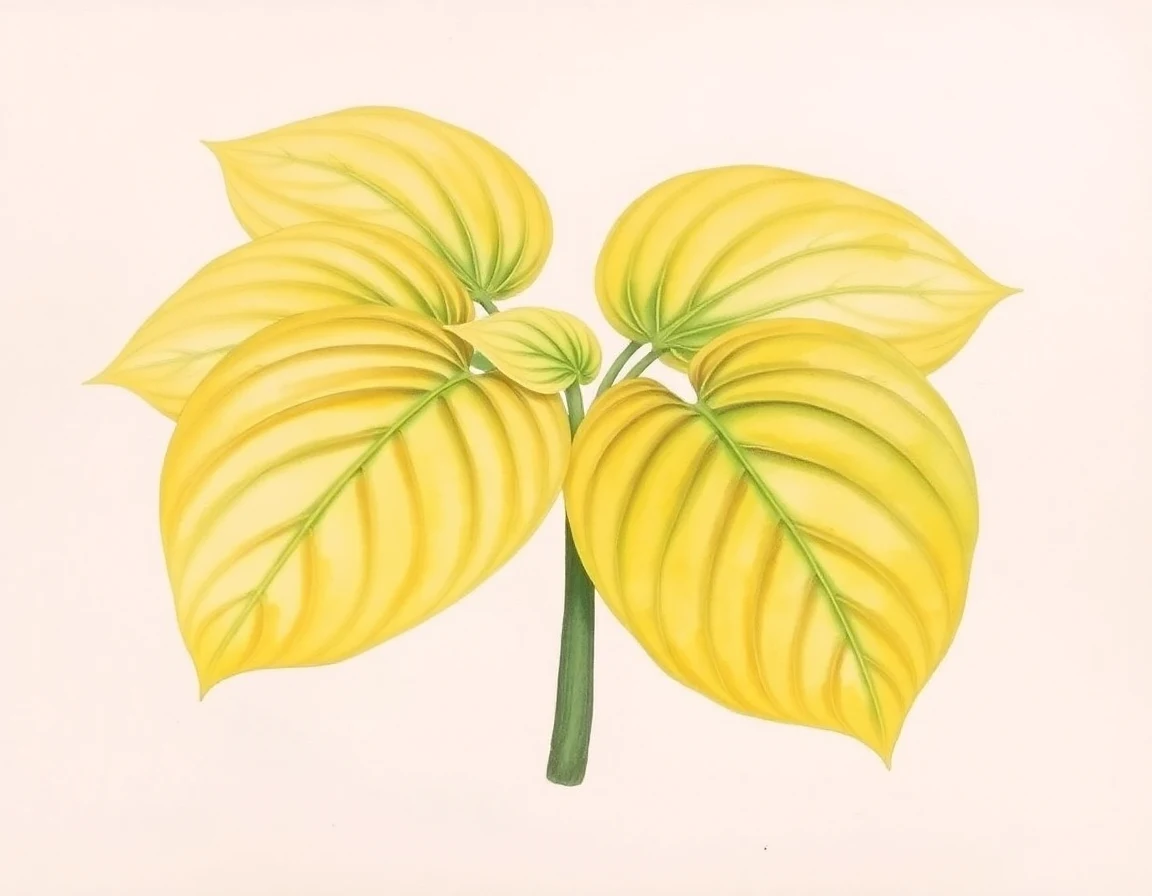 Watercolor illustration of Hosta 'Goldbrook'