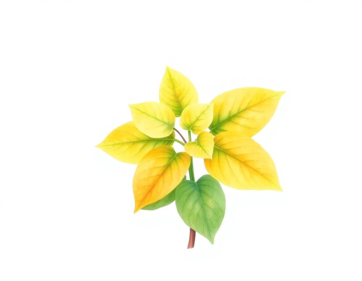 Watercolor illustration of Hosta 'Goldee'
