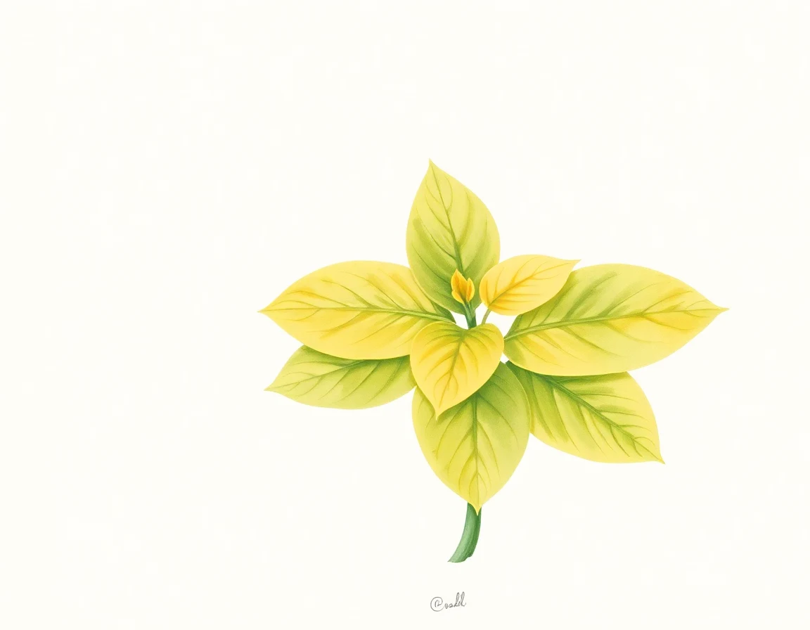 Watercolor illustration of Hosta 'Golden Bullion'