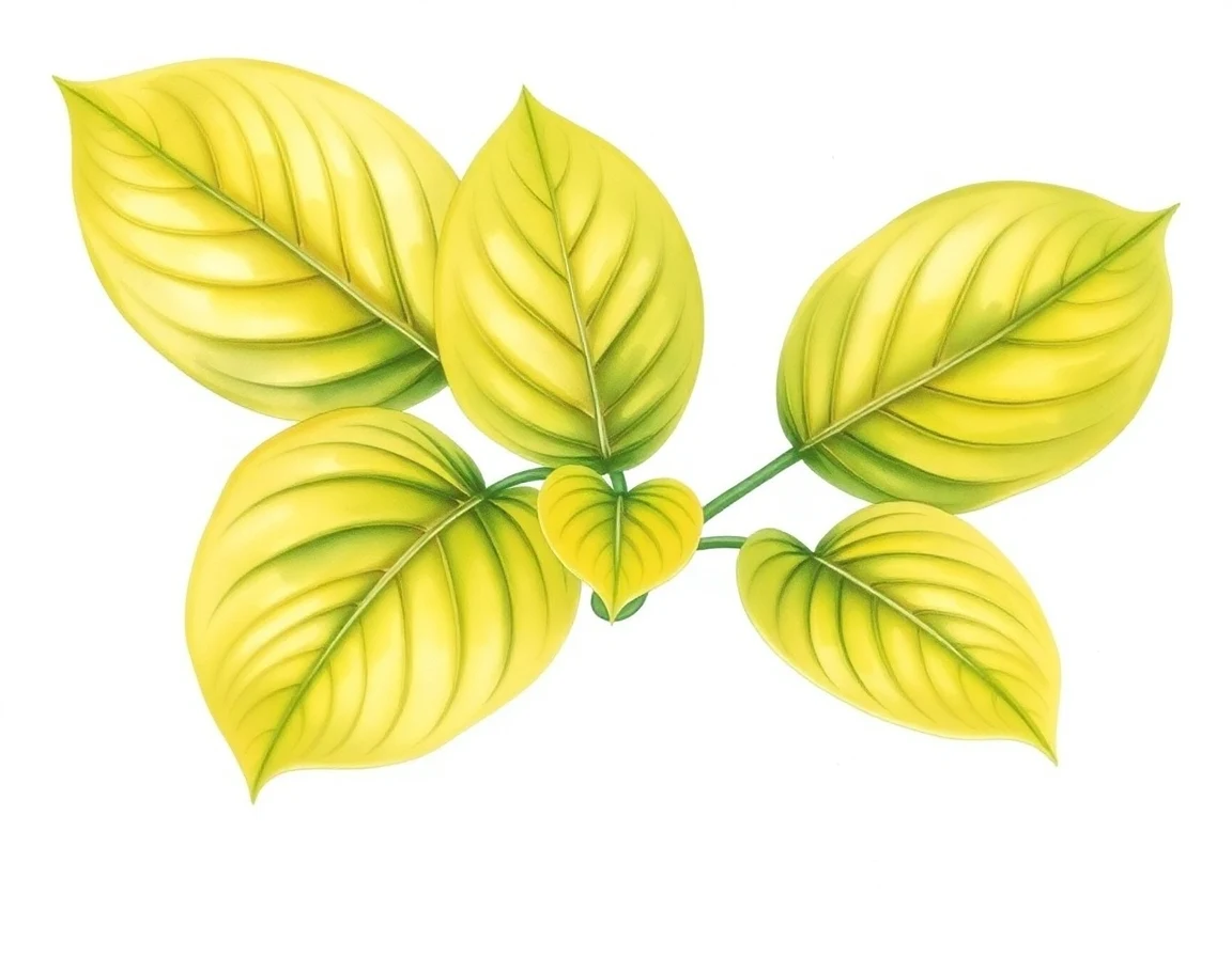 Watercolor illustration of Hosta 'Golden Fountain'