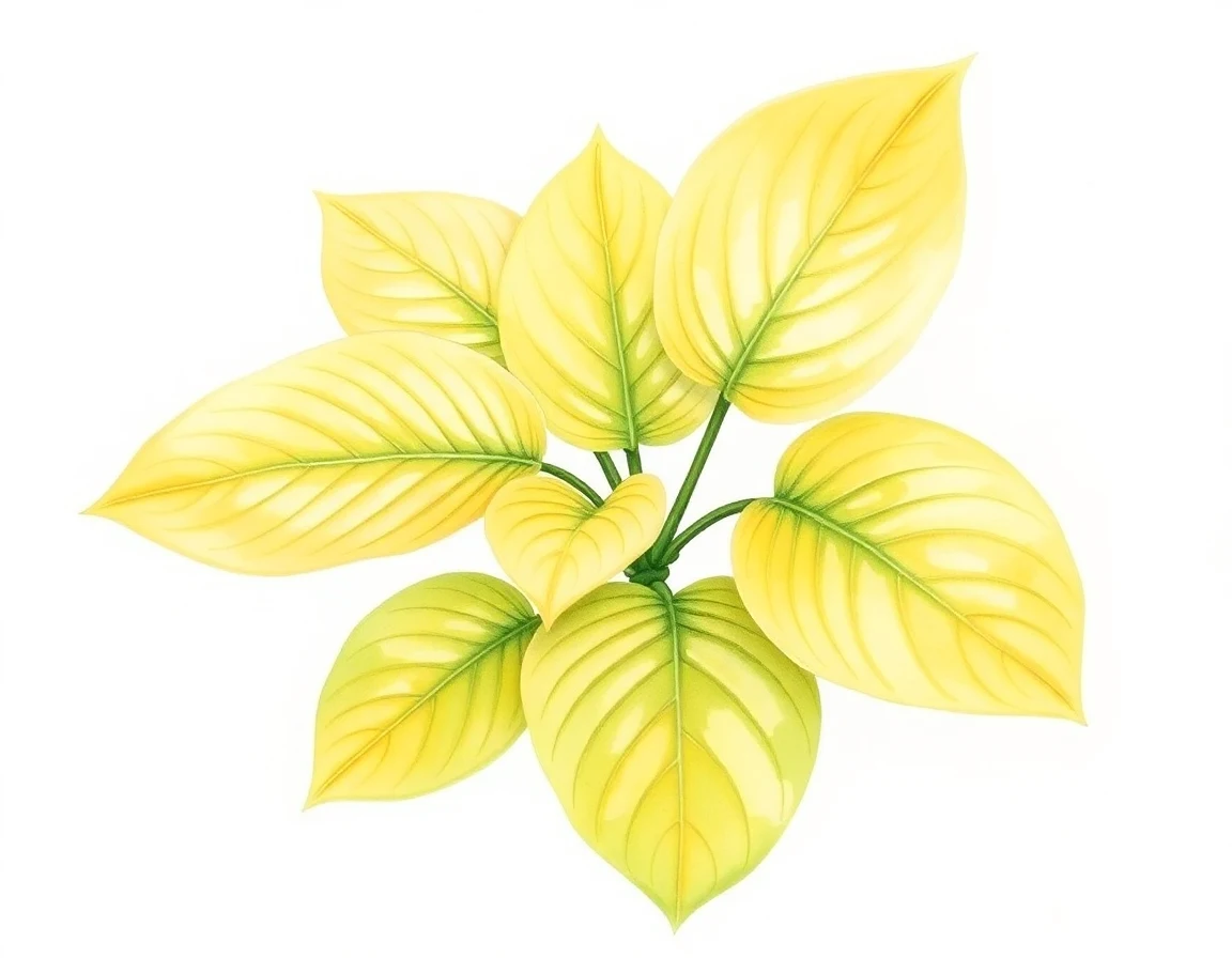 Watercolor illustration of Hosta 'Golden Girl'