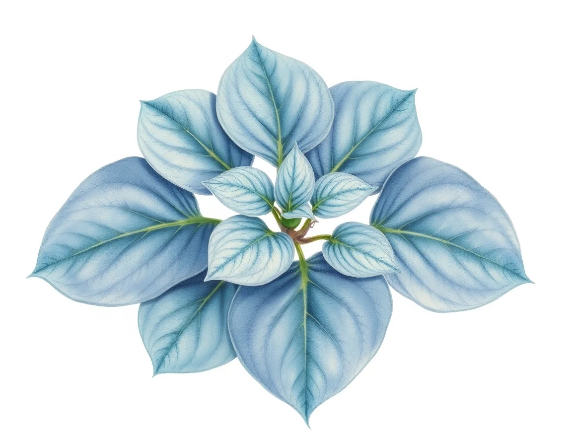 Watercolor illustration of Hosta 'Golden Jubilee'