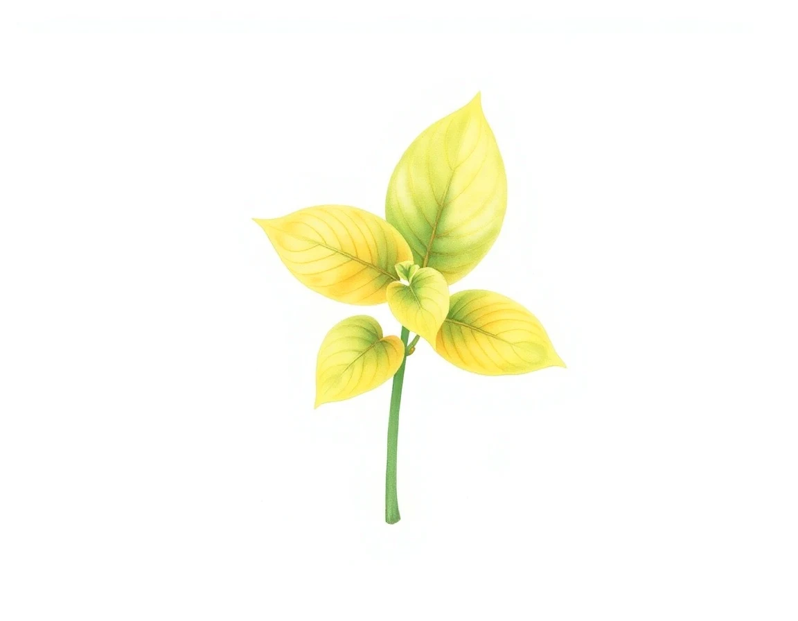 Watercolor illustration of Hosta 'Golden Needles'