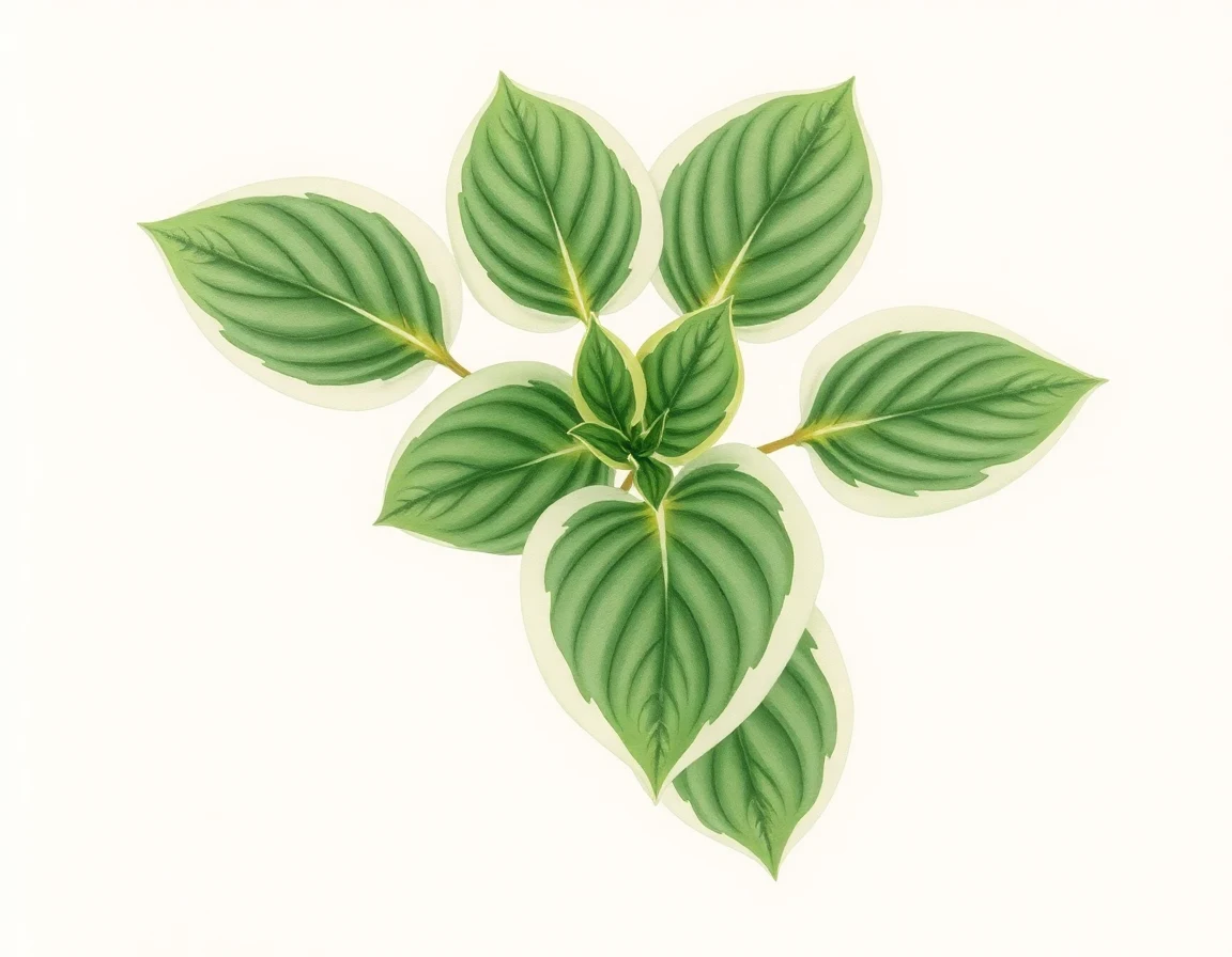 Watercolor illustration of Hosta 'Goody Goody'